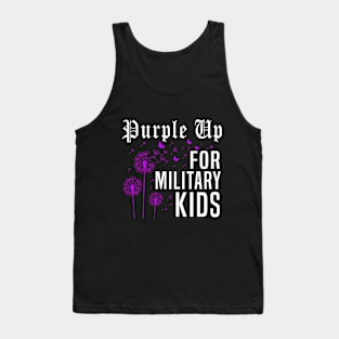 Dandelion Purple Up Military Child Awareness Tank Top